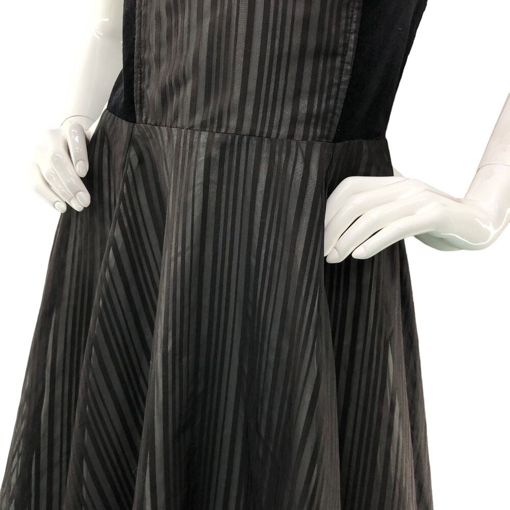 Lip Service Womens Size L Dress Black Stripe Bustier Cotton Fit And Flare - Picture 3 of 16